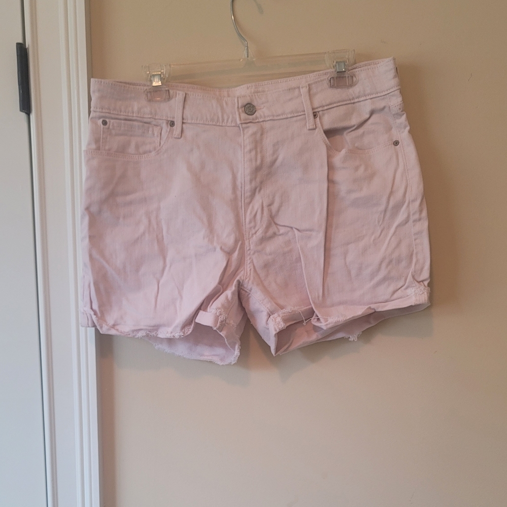 Levi's High Rise Light Bright Pastal Pink Denim Shorts